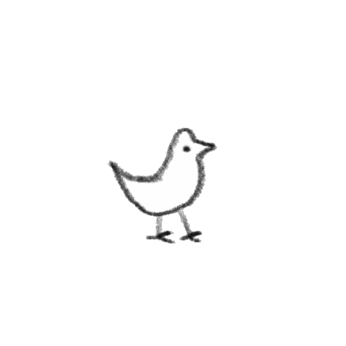 Black And White Bird With S Beak Sticker