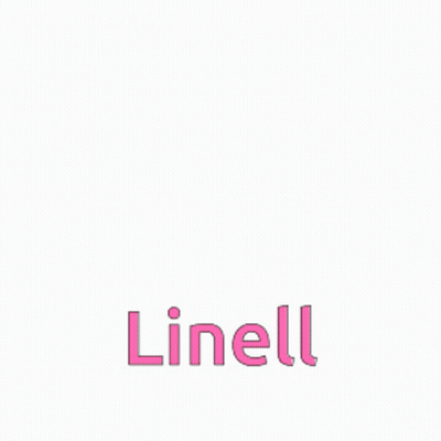 Black And White Bless Linell Logo With Pink Border GIF