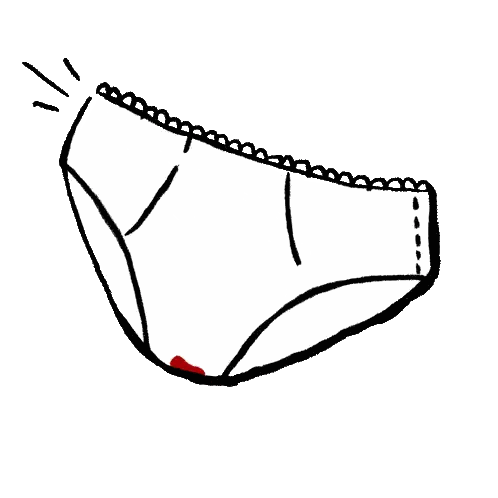 Black And White Blood Stained Underwear Sticker