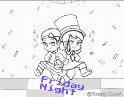 Black And White Boy And Girl Friday Night GIF