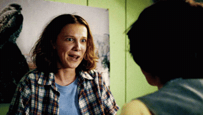 Black And White Boy And Girl Looking At Each Other GIF