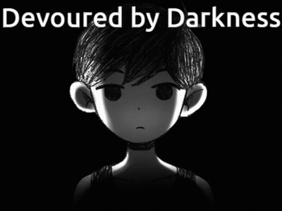 Black And White Boy Devoured By Darkness GIF