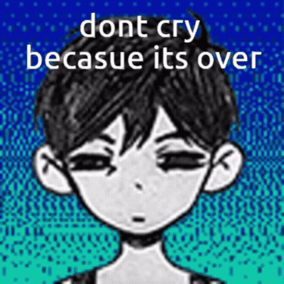 Black And White Boy Don't Cry Because It's Over GIF