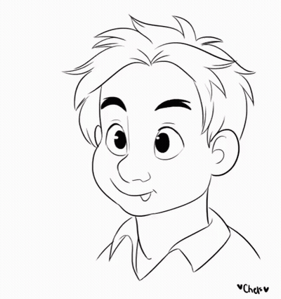 Black And White Boy Face With Tongue Out GIF