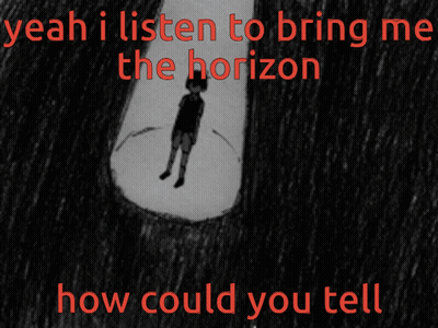 Black And White Boy Saying Bring Me The Horizon GIF