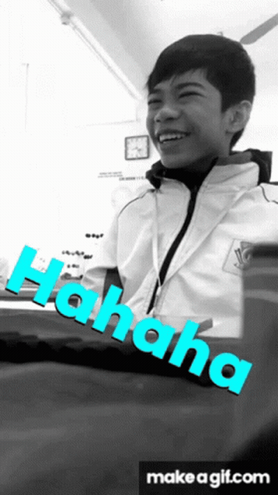 Black And White Boy Saying Hahaha GIF