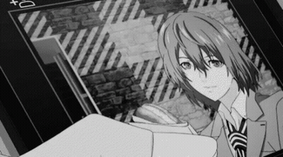 Black And White Boy With Long Hair And Tie GIF