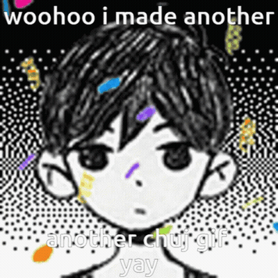 Black And White Boy With Rainbow Hair GIF