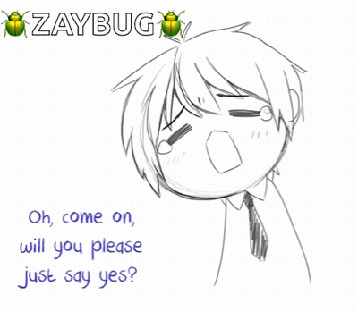 Black And White Boy With Zaybug Above GIF