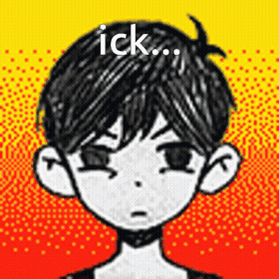 Black And White Boy Yellow Red Background Ick GIF