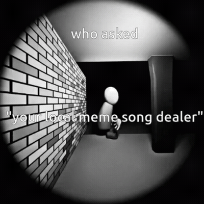 Black And White Brick Wall Saying Who Asked GIF