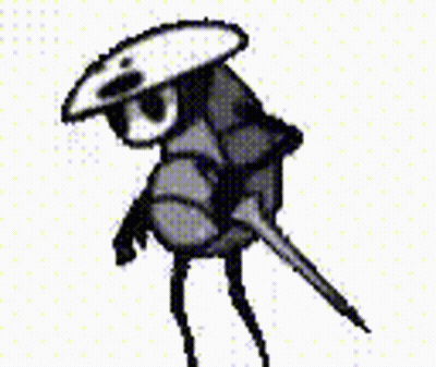 Black And White Bug With Sword On Back GIF