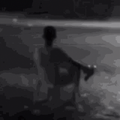Black And White Car Driving At Night GIF
