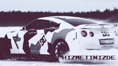 Black And White Car With DC GIF