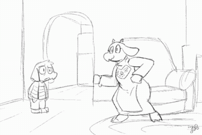 Black And White Cartoon Character Drawing GIF