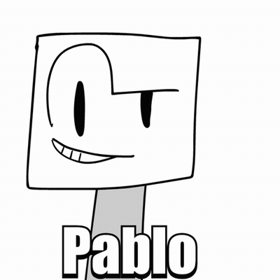 Black And White Cartoon Character Pablo GIF