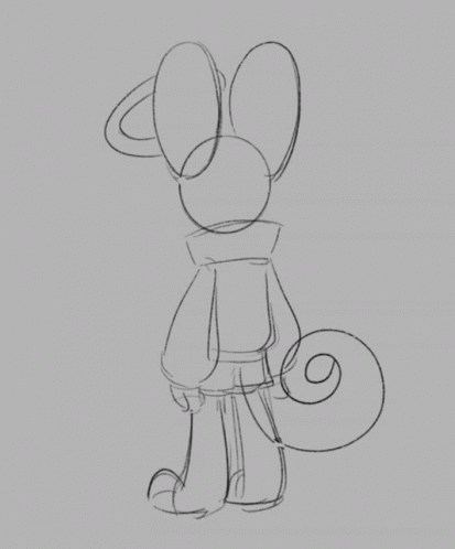 Black And White Cartoon Character GIF