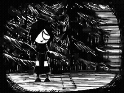 Black And White Cartoon Character GIF
