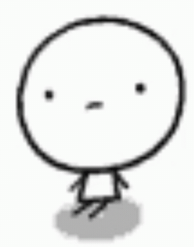 Black And White Cartoon Character Sad Expression GIF