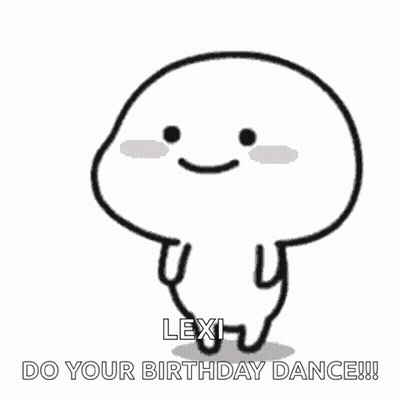 Black And White Cartoon Character Saying Do Your Birthday Dance GIF