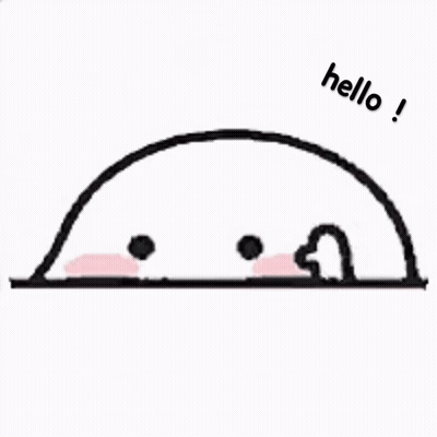 Black And White Cartoon Character Saying Hello GIF