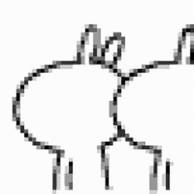 Black And White Cartoon Character Saying I'm Sorry GIF