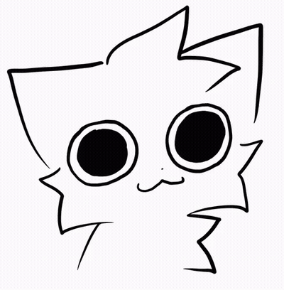 Black And White Cartoon Character With Big Eyes GIF