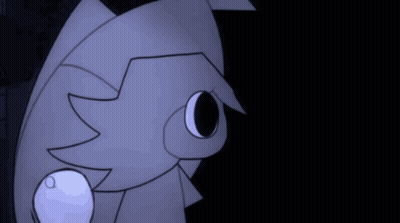 Black And White Cartoon Character With Bow On Head GIF