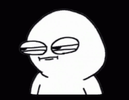 Black And White Cartoon Character With Glasses GIF