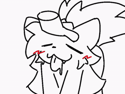 Black And White Cartoon Character With Hat GIF