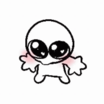Black And White Cartoon Character With Hearts GIF