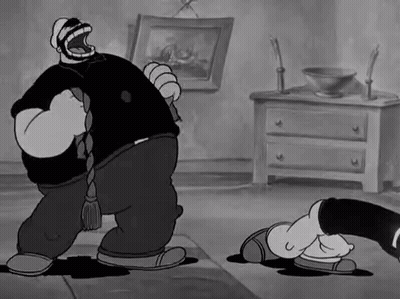 Black And White Cartoon Man Standing Next To Woman GIF