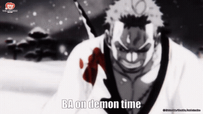 Black And White Cartoon Man With Blood On Face GIF