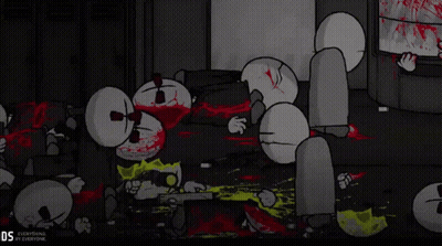 Black And White Cartoon Number 05 GIF