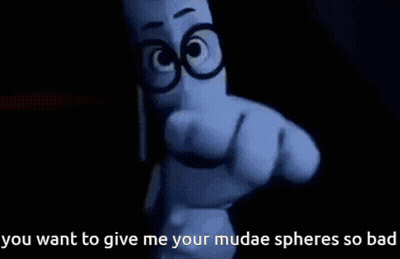 Black And White Cartoon Pointing You Want To Give Me Your Mudae Spheres So Bad GIF