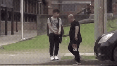 Black And White Cartoon Robot And Boy GIF