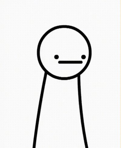 Black And White Cartoon Sad Face GIF