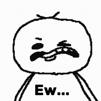 Black And White Cartoon Saying Ew GIF