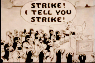 Black And White Cartoon Saying Strike I Tell You Strike GIF
