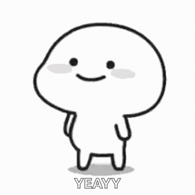 Black And White Cartoon Smiling Character GIF