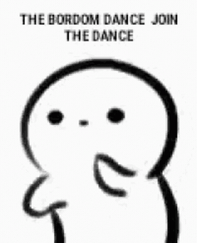 Black And White Cartoon: The Boredom Dance Join The Dance GIF