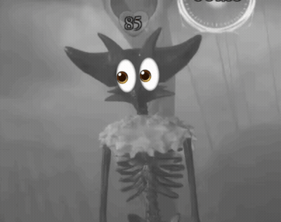 Black And White Cartoon With Number 85 GIF