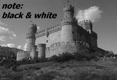 Black And White Castle Saying Note GIF