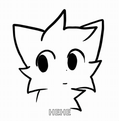 Black And White Cat Face Saying Hee GIF