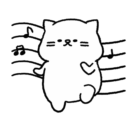Black And White Cat Holding Heart Sticker