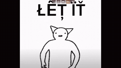 Black And White Cat Let It GIF
