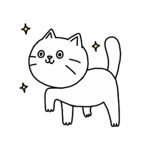 Black And White Cat On Hind Legs Sticker