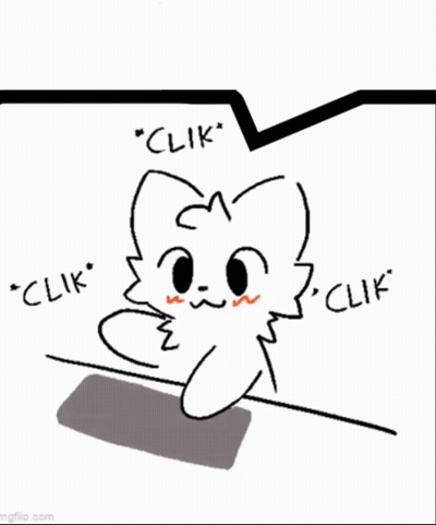 Black And White Cat Saying Clik GIF