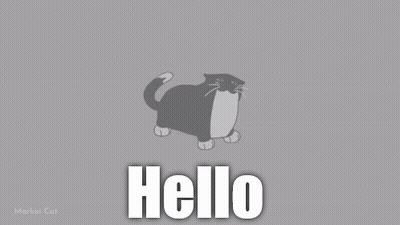 Black And White Cat Saying Hello GIF