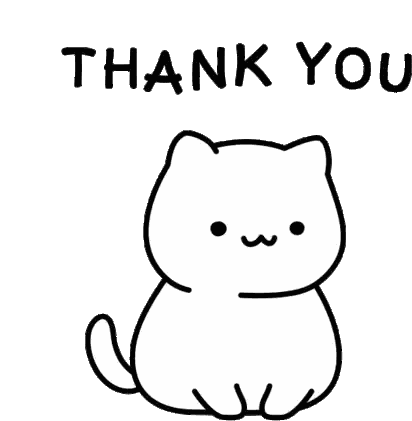 Black And White Cat Saying Thank You Sticker